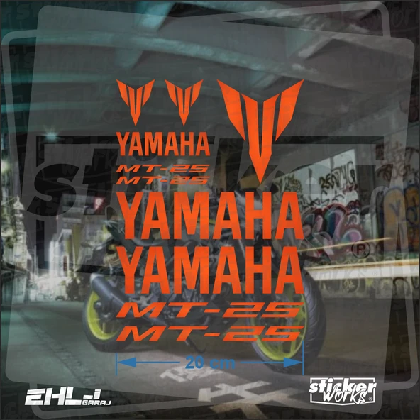 Yamaha MT 25 Sticker Seti - 8