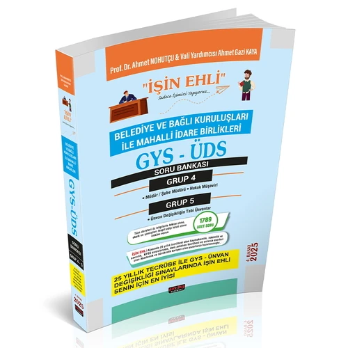 GYS-ÜDS Belediye ve Bağlı Kuruluşları Mahalli İdare Birlikleri Personeli Grup 4-5 Soru Bankası Savaş Yayınları 2025