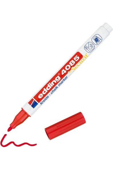 Edding 4085 Sıvı Tebeşir Kalemi Kırmızı