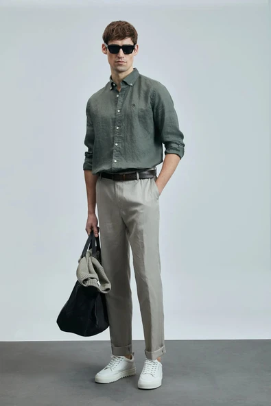 Bert Smart Erkek Chino Pantolon Slim Fit Bej