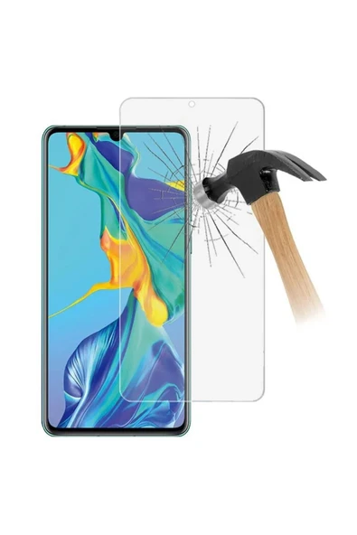 Glazef Huawei P30 Lite Ekran Koruyucu Cam Tam Uyumlu Temperli Cam Kırılmaz Cam