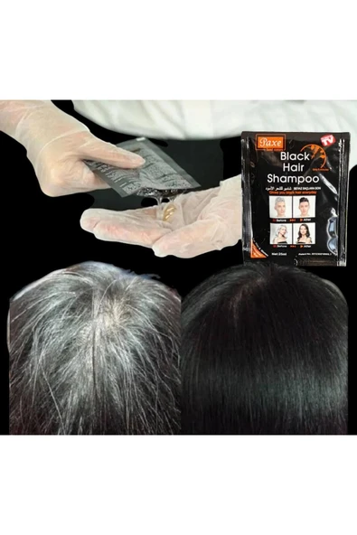 Paxe Black Hair Shampoo Beyaz Saç Kapatıcı Yeni Formül (10lu Paket) - 4
