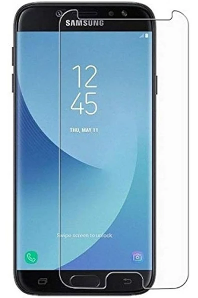 Glazef Samsung Galaxy J7 Pro Ekran Koruyucu Cam Tam Uyumlu Temperli Cam Kırılmaz Cam