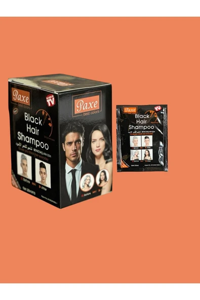 Paxe Black Hair Shampoo Beyaz Saç Kapatıcı Yeni Formül (10lu Paket)