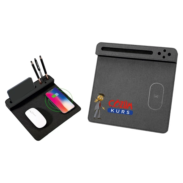 SlimCharge Pro: 26x25,5 cm 15W Kablosuz Şarj Cihazı (Aşırı Akım/Voltaj Koruması)