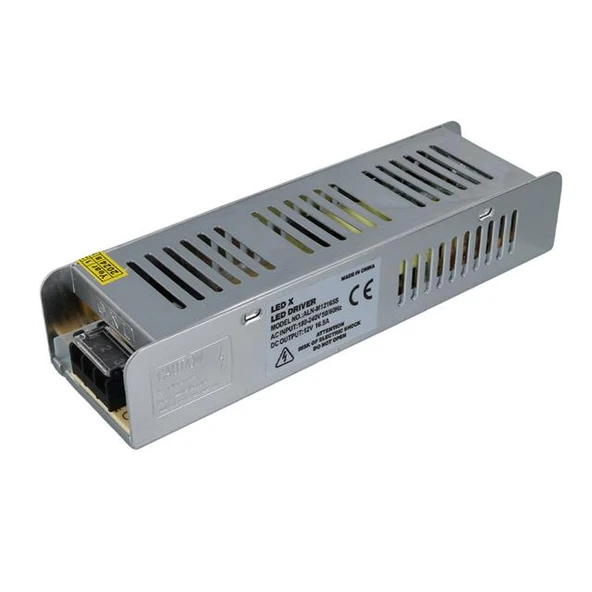 Ledx ALN-M12165S 12 Volt 16.5 Amper 200 Watt Slim Metal Kasa Adaptör 200X60x40mm - Resim 2