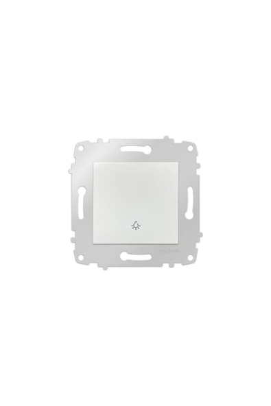 8 Adet Grano Beyaz Zil Anahtarı Light Çerçevesizdir