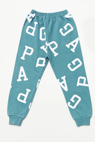 ERKEK ÇOCUK ALT-ÜST TAKIM  YAZI BASKILI KISA KOLLU B45 - Resim 12