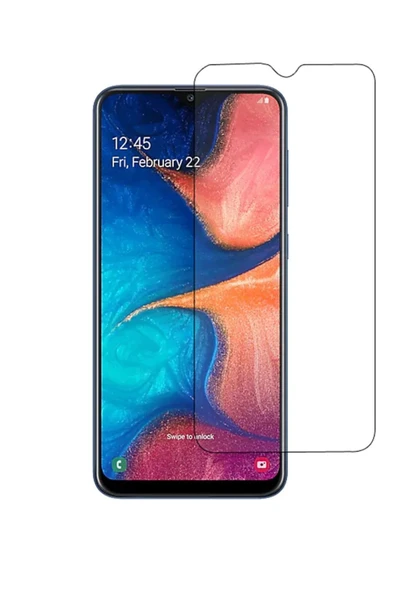 Glazef Samsung Galaxy A20 Ekran Koruyucu Cam Tam Uyumlu Temperli Cam Kırılmaz Cam - 1