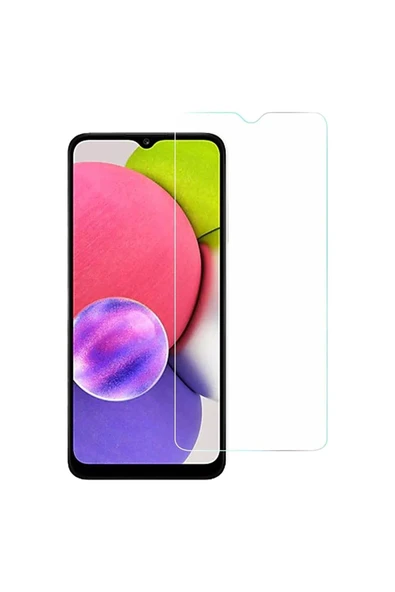 Glazef Samsung Galaxy A03 Ekran Koruyucu Cam Tam Uyumlu 9h Temperli Cam Kırılmaz Cam