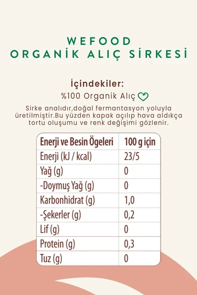 Wefood Organik Alıç Sirkesi 500 ml 2'li - 4