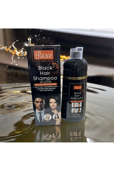Paxe Black Hair Shampoo Beyaz Saç Kapatıcı Şampuan Siyah Renk 400ML