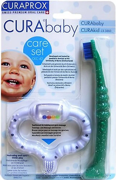 TechTic Curaprox Curababy Bebek Diş Fırçası ve Diş Kaşıma Seti