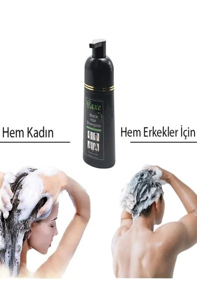 Paxe Black Hair Shampoo Beyaz Saç Kapatıcı Şampuan Siyah Renk 400ML - 3
