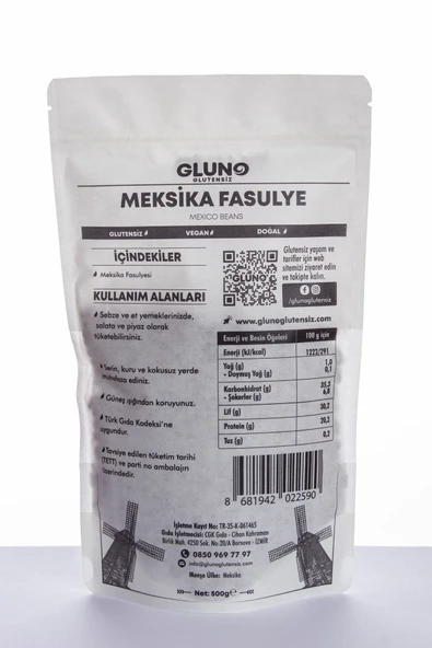 Gluno Glutensiz Meksika Fasulye 500g - 2