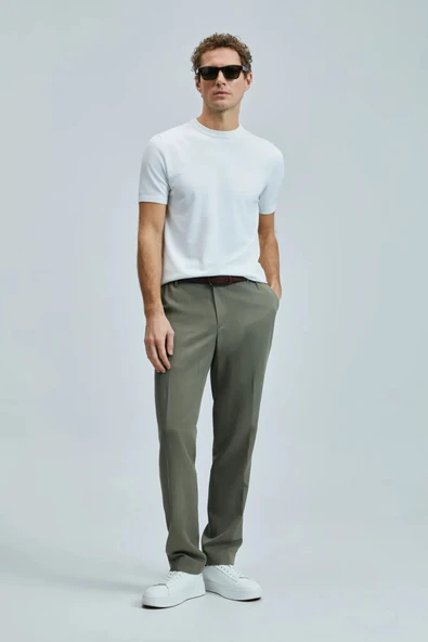 Lufian Bert Smart Erkek Chino Pantolon Slim Fit Yeşil