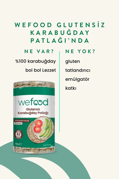 Wefood Karabuğday Patlağı 100 Gr 5'li - 3