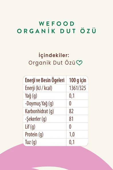 Wefood Organik Dut Özü 640 gr 2'li - 4