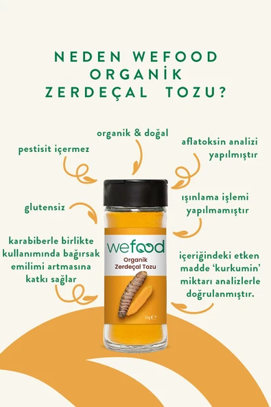 Wefood Organik Zerdeçal Tozu 55 gr 2'li - 3