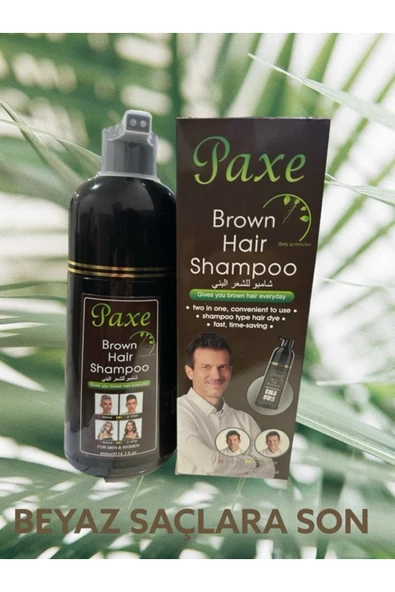Paxe Brown Hair Shampoo Beyaz Saç Kapatıcı Şampuan Kahverengi Renk 400ML
