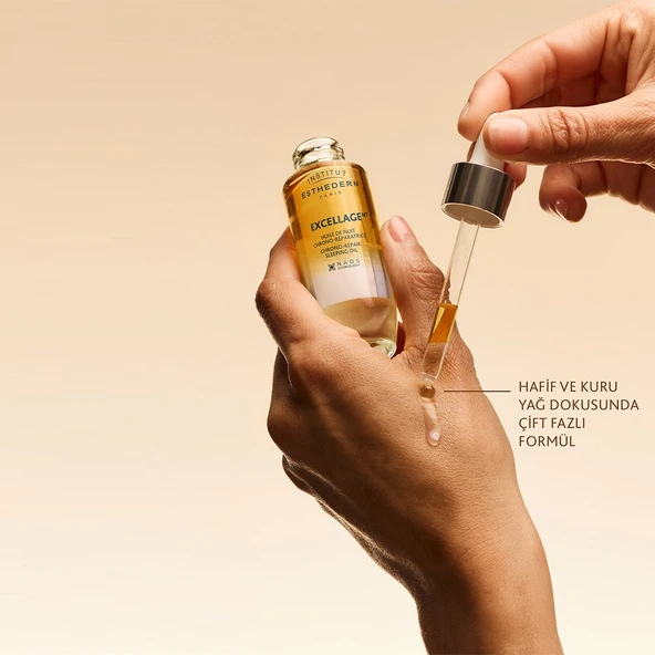 Institut Esthederm Excellage Chrono-Repair Sleeping Oil Gece Bakımı Yağı 30 ml – Yoğun Besleyici ve Sıkılaştırıcı Yüz Kremi - 4