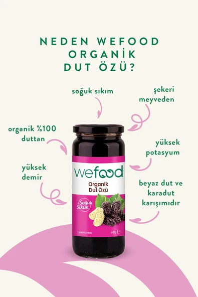 Wefood Organik Dut Özü 640 gr 2'li - 3