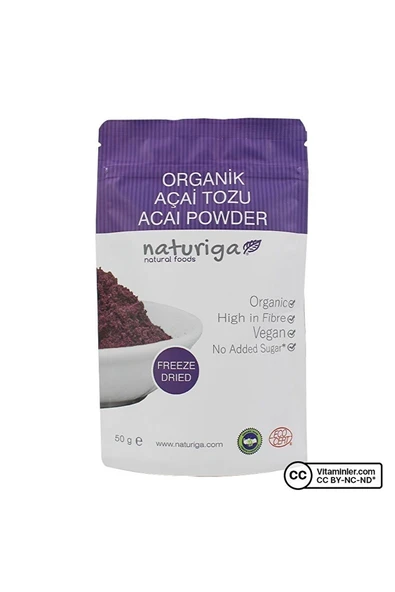 Naturiga Organik Açai Tozu 50 gr