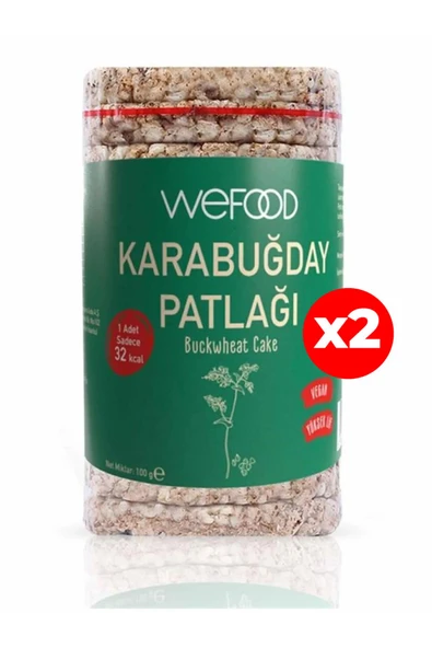Wefood Glutensiz Karabuğday Patlağı 100 gr x2