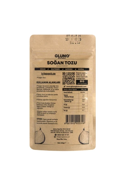 Gluno Glutensiz Soğan Tozu 100 Gr - Resim 2