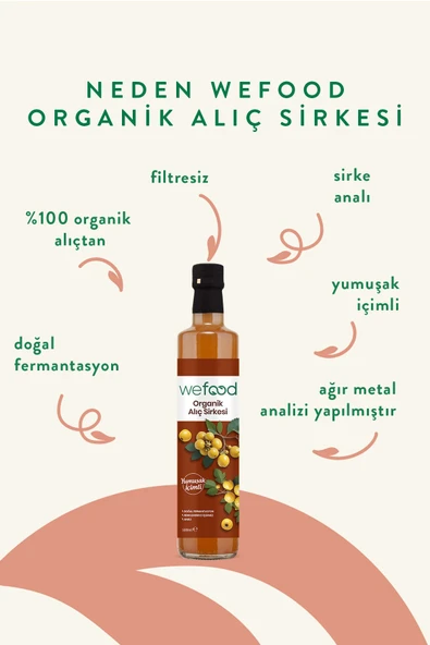 Wefood Organik Alıç Sirkesi 500 ml 2'li - 3