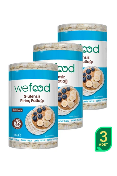 Wefood Pirinç Patlağı 100 gr 3'lü