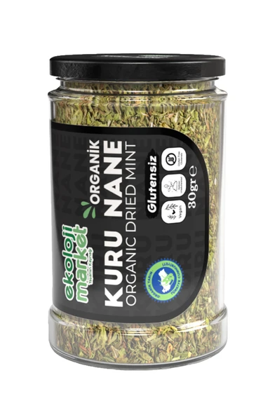 Ekoloji Market Organik Glutensiz Kavanoz Nane 30 gr