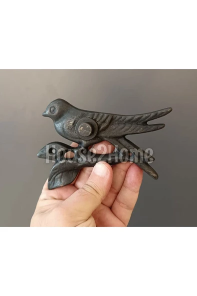 HOUSE2HOME El Yapımı Pirinç Kuş Kapı Zili Oksit