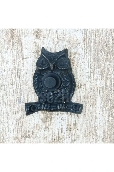 HOUSE2HOME El Yapımı Pirinç Baykuş Kapı Zili. Oksit