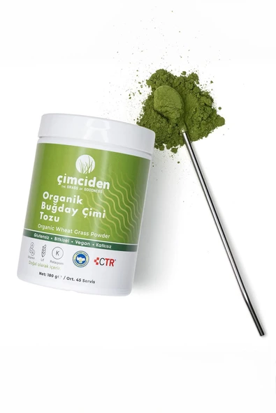 Çimciden Organik Buğday Çimi Tozu 60 gr - 15 Servis / Organic Wheat Grass Powder - 4