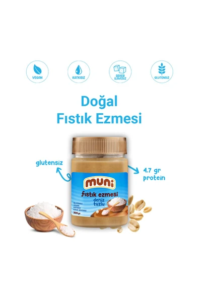 muni Deniz Tuzlu Fıstık Ezmesi, 300 G - 2