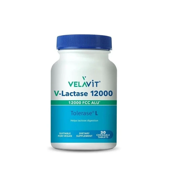 Velavit V-Lactase 12000 30 Çiğneme Tableti