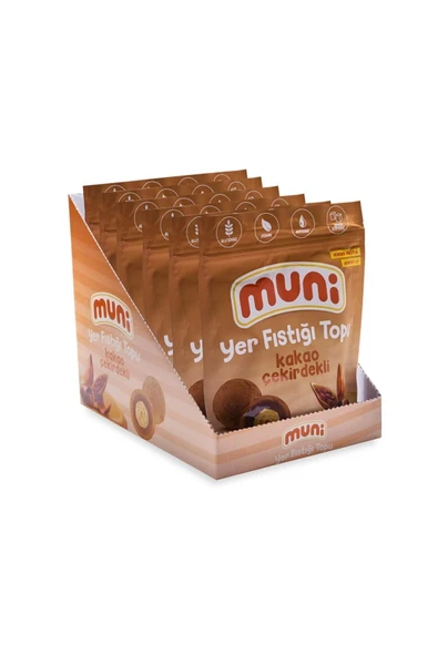 muni Kakao Çekirdekli Yer Fıstığı Topu, 80 G X 6 Adet - 6