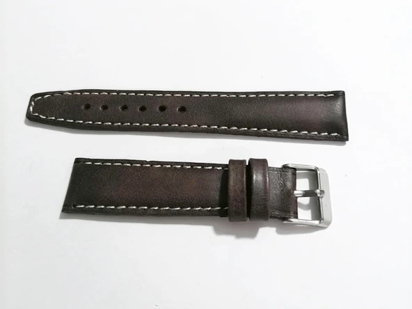 Fado Her Saate Uygun 18 MM Hakiki  Dana Derisi   ( 261 )  koyu kahve - Resim 2