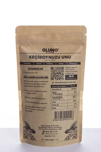 Gluno Glutensiz Keçiboynuzu Unu 250gr - 2