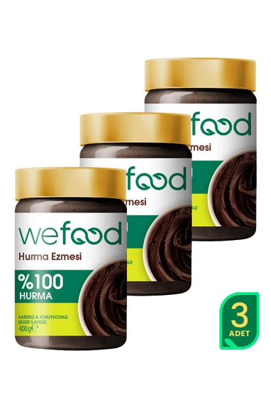 Wefood %100 Sade Hurma Ezmesi 400 gr 3'lü