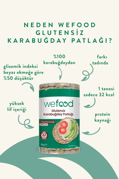 Wefood Karabuğday Patlağı 100 Gr 5'li - 4
