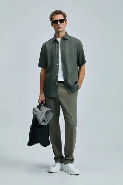 Lufian Bert Smart Erkek Chino Pantolon Slim Fit Yeşil - 5