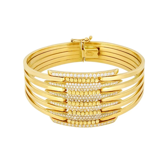 22 Ayar Altın Kaburga Bilezik T043595 ürün görseli 1