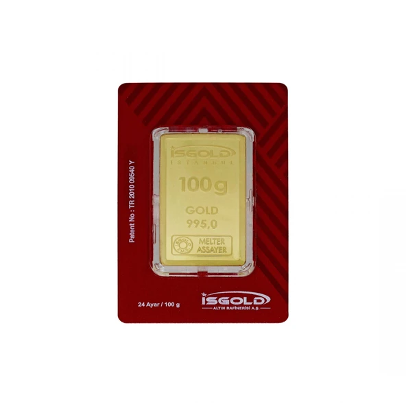 100 Gram Külçe Altın  24 Ayar ürün görseli 1