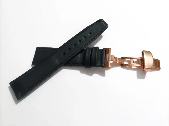 Fado Her Saate Uygun  Kelebek  Toka  20 mm   Hakiki Deri (243) ROSE TOKA  SİYAH