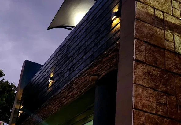 Güneş Enerjili Solar Duvar Apliği Dış Mekan Hava Koşullarına Dayanıklı Bahçe Villa Dekoratif Aydınlatma, Işık Sensörü Kontrolü ile - 2