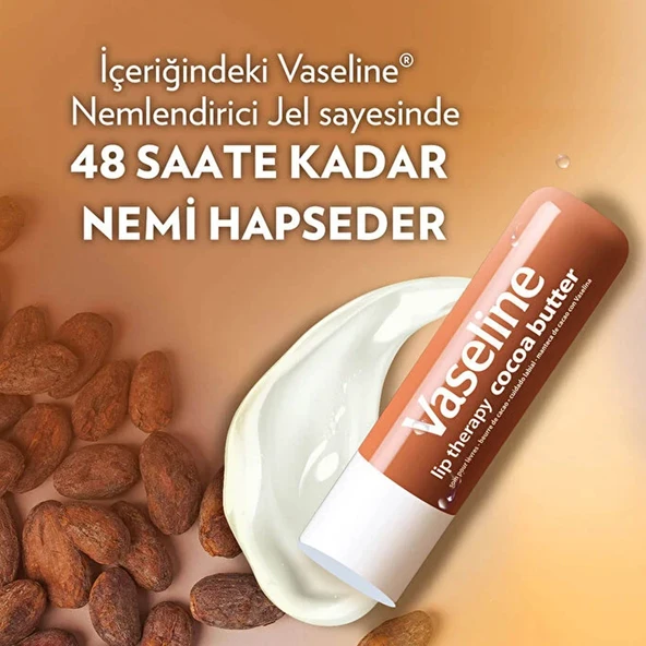 Vaseline Lip Therapy Dudak Bakım Kremi Cocoa Butter 4.8 gr - 2