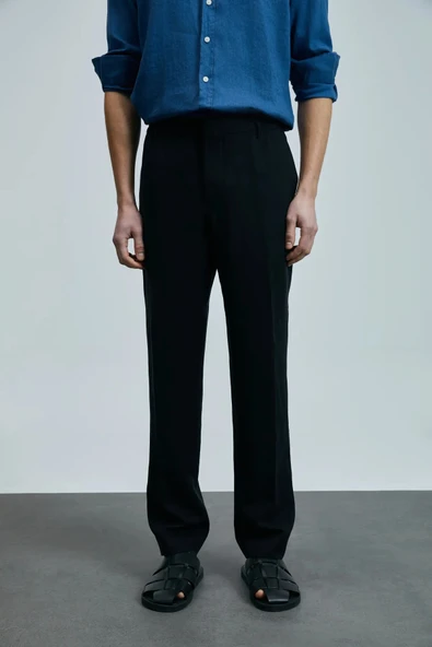 Lufian Bert Smart Erkek Chino Pantolon Slim Fit Siyah - 2