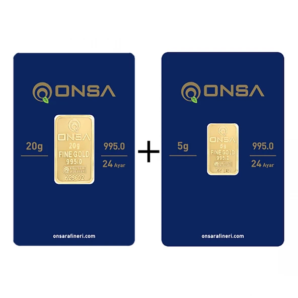 25 Gram (20+5) Külçe Altın 24 Ayar - Resim 3